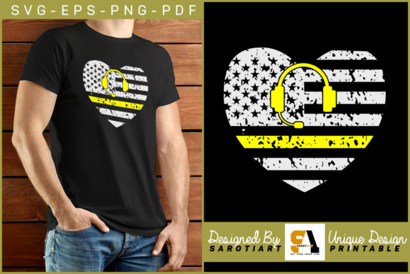 911 Dispatcher USA Flag SVG for Crafts & Graphics
