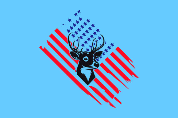 Distressed American Flag Hunting Graphics for Crafts