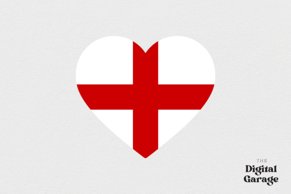 England Flag, England Heart SVG PNG for Crafts & Graphics