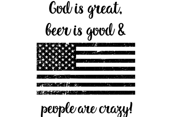 God is Great Distressed American Flag