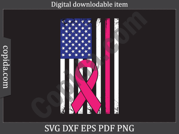 Health Awareness American Flag SVG Graphics for Crafts
