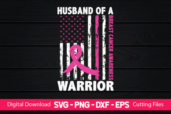 Husband of a Warrior American Flag Graphics & Crafts