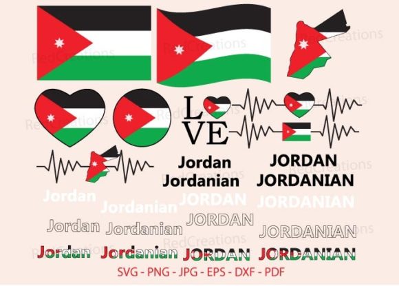 Jordan Flag Graphics for Crafts & Creative Branding