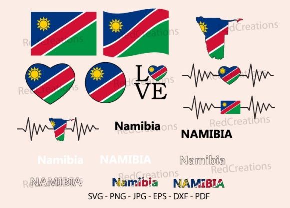 Namibia Flag Bundle SVG: Graphics for Local Crafts & Branding