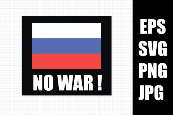 No War PNG SVG Russian Flag Graphics for Crafts