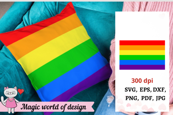 Rainbow Flag LGBT SVG Graphics for Crafts