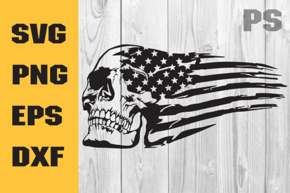 Skull American Flag SVG: Graphics for Bold Crafts