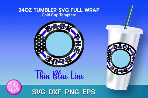 Thin Blue Line Flag SVG: Graphics for Crafts