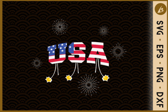 USA Flag Patriotic 4th of July Graphics for Crafts